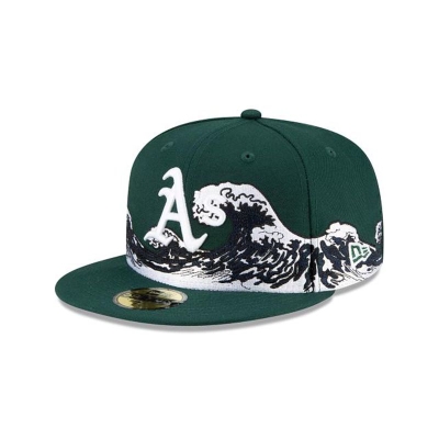 Sapca New Era Oakland Athletics MLB Wave 59FIFTY Fitted - Verzi